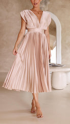 Alina Damen Faltenkleid | Eleganter V-Ausschnitt, Vielseitig 7