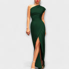 Axa Damen Abendkleid | Asymmetrisches Design, Baumwolle und Polyester, Ideal für Hochzeiten 3