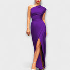 Axa Damen Abendkleid | Asymmetrisches Design, Baumwolle und Polyester, Ideal für Hochzeiten 4