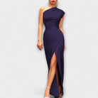 Axa Damen Abendkleid | Asymmetrisches Design, Baumwolle und Polyester, Ideal für Hochzeiten 6