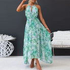 Boho Floral Swing Kleid für Damen – Elegantes Neckholder Sommerkleid aus Atmungsaktivem Stoff 4