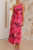 Dalia Damen Maxikleid | Ein-Schulter Blumenmuster, Festlich Sommer 3