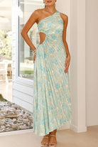 Dalia Damen Maxikleid | Ein-Schulter Blumenmuster, Festlich Sommer 4