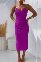 Elegantes Ärmelloses Damenkleid aus Polyester – Festliches Kleid für Hochzeitsgast und besondere Anlässe mit Schlitzdesign 7