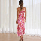 Eliza Damen Kleid | One-Shoulder Design mit Blumendruck 2