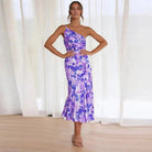 Eliza Damen Kleid | One-Shoulder Design mit Blumendruck 4