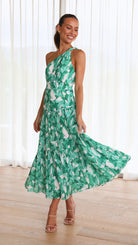 Eliza Damen Kleid | One-Shoulder Design mit Blumendruck 6