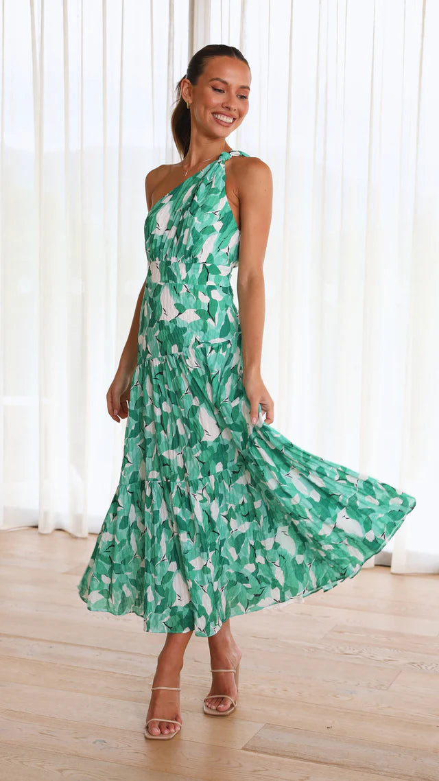Eliza Damen Kleid | One-Shoulder Design mit Blumendruck 6