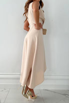 Fina Damen Wickelkleid | V-Ausschnitt, Elegante Rüschen für Hochzeitsgast und Festliche Anlässe 1
