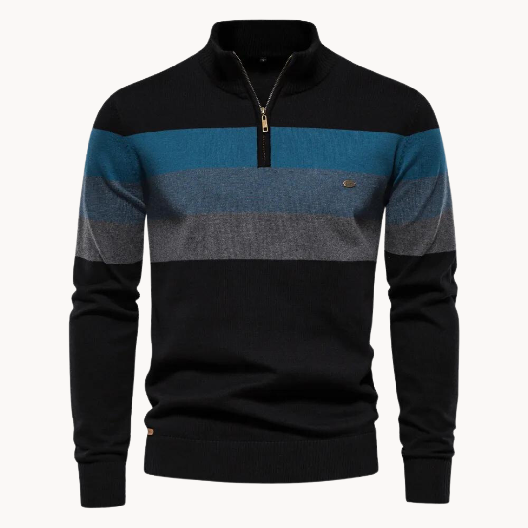 Herren Pullover | Weiche Faser-Mischung mit Streifen 2