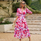Iva Damen Kleid | V-Ausschnitt, Elegante Passform 1