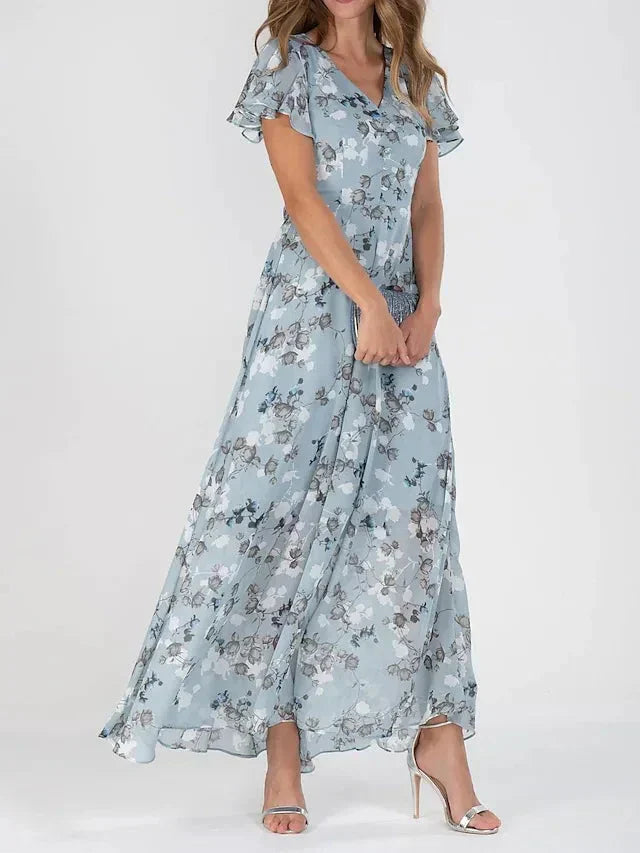 Jasmijn Damen Kleid | V-Ausschnitt, Farbenfrohes Design 0
