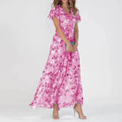 Jasmijn Damen Kleid | V-Ausschnitt, Farbenfrohes Design 1