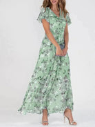 Jasmijn Damen Kleid | V-Ausschnitt, Farbenfrohes Design 2