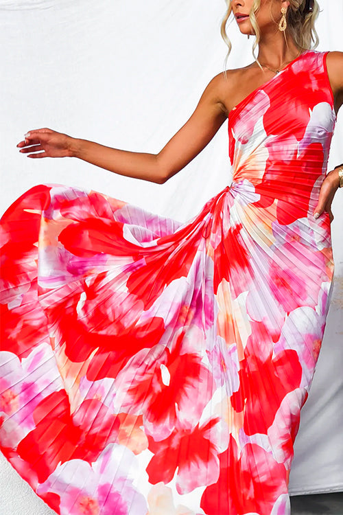 Kacie Plissiertes Sommerkleid für Damen | Einzigartiges One-Shoulder-Design 3