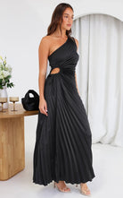Selina Damen Midi-Kleid | Plissiertes Ein-Schulter-Design, Festlich 5