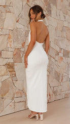Sienna Damen Plisseekleid | Eleganter Schnitt, Offener Rücken 8