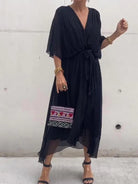 Thyra Damen Kleid | Eleganter V-Ausschnitt, Vielseitig 2