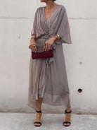 Thyra Damen Kleid | Eleganter V-Ausschnitt, Vielseitig 3