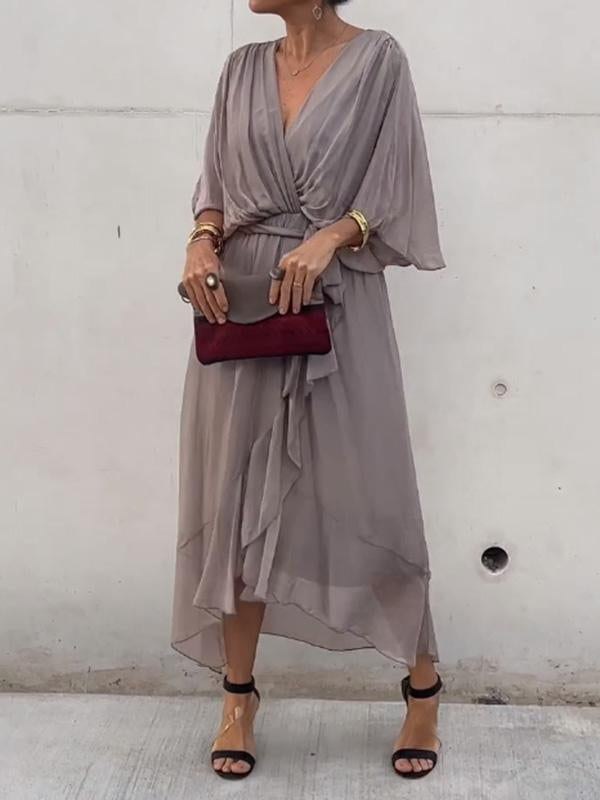 Thyra Damen Kleid | Eleganter V-Ausschnitt, Vielseitig 3