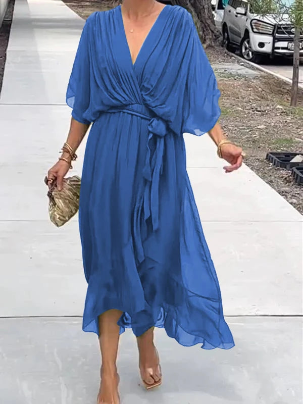 Thyra Damen Kleid | Eleganter V-Ausschnitt, Vielseitig 4