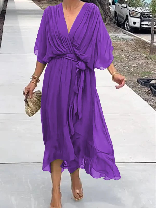 Thyra Damen Kleid | Eleganter V-Ausschnitt, Vielseitig 6