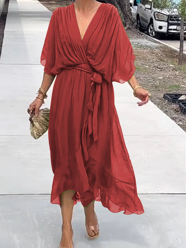Thyra Damen Kleid | Eleganter V-Ausschnitt, Vielseitig 7