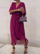 Thyra Damen Kleid | Eleganter V-Ausschnitt, Vielseitig 8