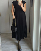 Vali Elegantes Maxikleid für Damen | Plissiert, Vielseitig 1