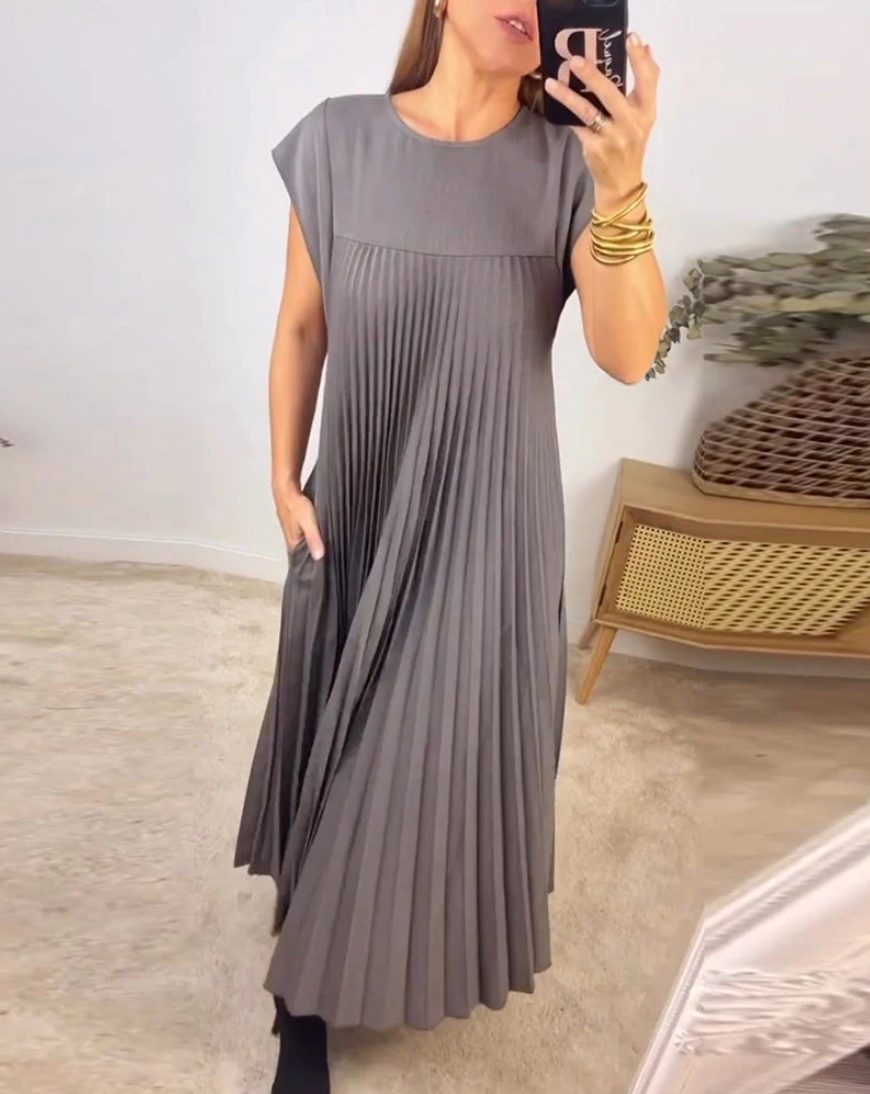 Vali Elegantes Maxikleid für Damen | Plissiert, Vielseitig 2