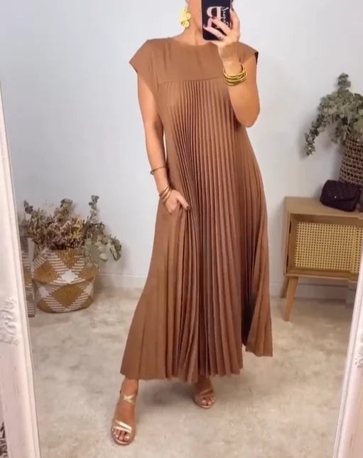 Vali Elegantes Maxikleid für Damen | Plissiert, Vielseitig 3