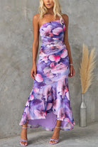 Xanthe Plissee Sommerkleid für Damen | Einseitiges Design, Eleganter Druck 1