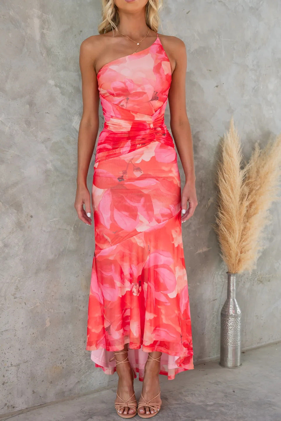 Xanthe Plissee Sommerkleid für Damen | Einseitiges Design, Eleganter Druck 2