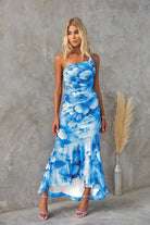 Xanthe Plissee Sommerkleid für Damen | Einseitiges Design, Eleganter Druck 5